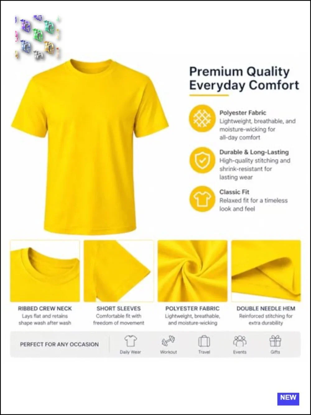 Halloween Costume Set Yellow T Shirt Beanie Goggles Glasses Gloves Suspenders